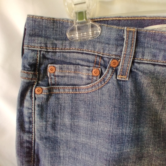 Levi's Perfectly Slimming 512 Jeans Womens Size 12 Short Bootcut Med Wash - Picture 4 of 9